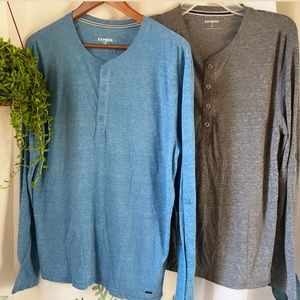 2 for 1! 2 Men’s Express Long Sleeve Shirts Size Lg